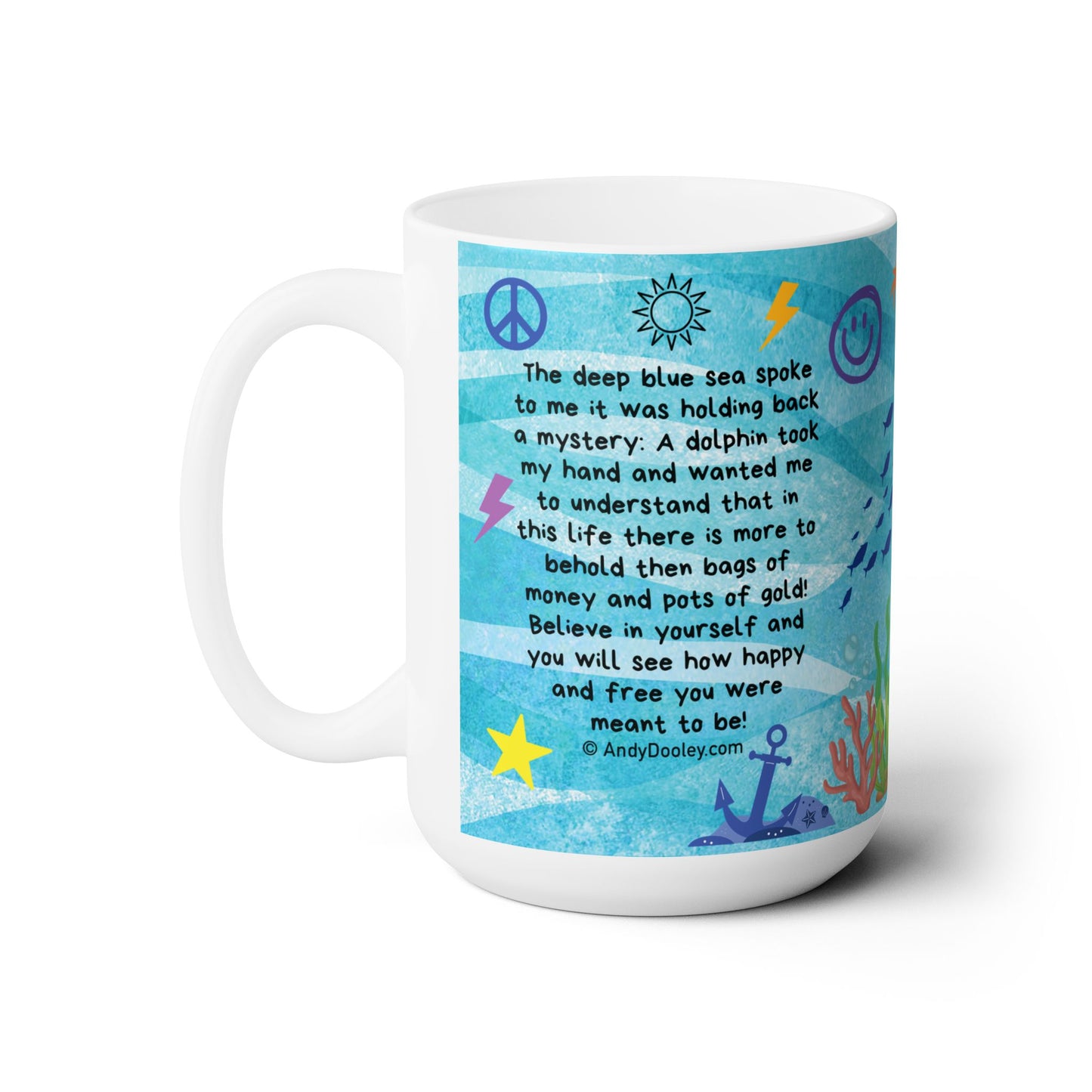 2 Dolphins Mug 15oz