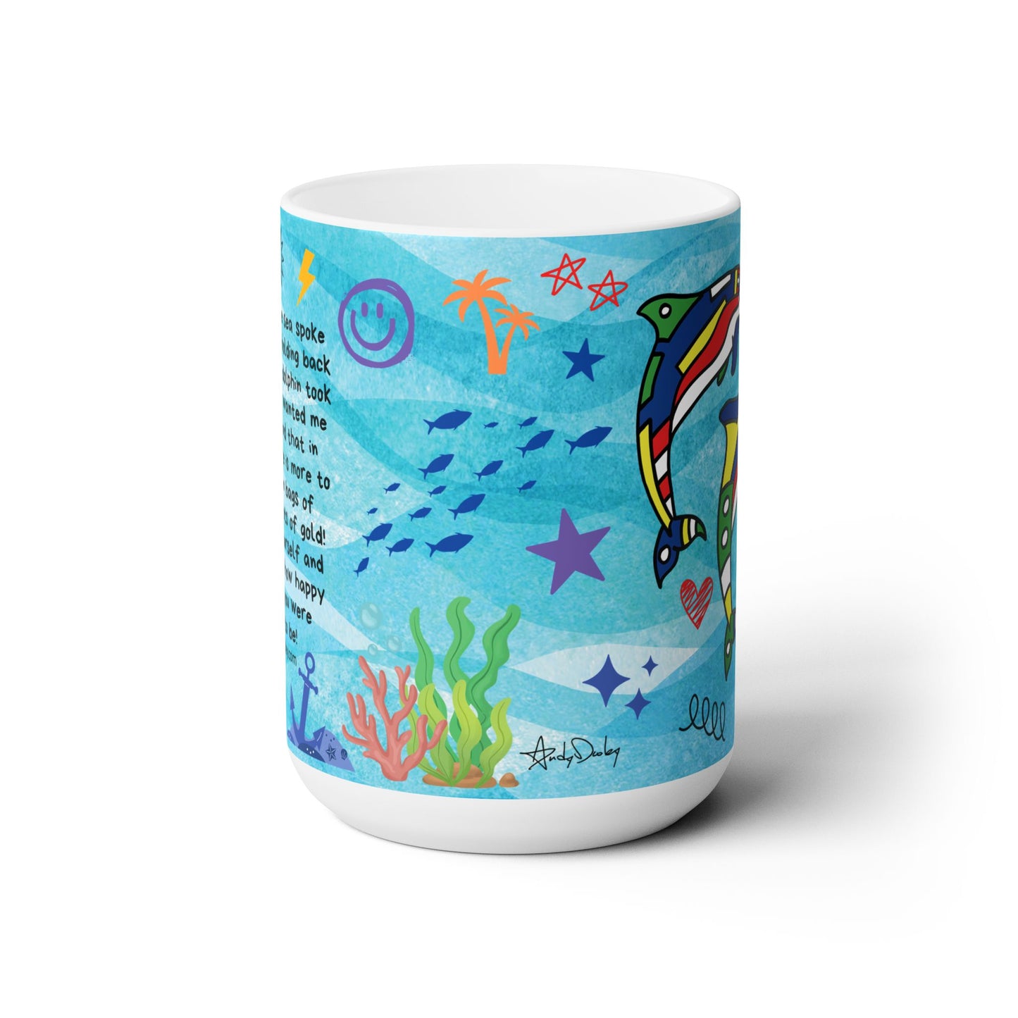 2 Dolphins Mug 15oz