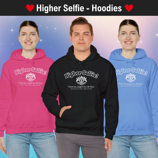 Higher Selfie (White). Hooded Sweatshirt