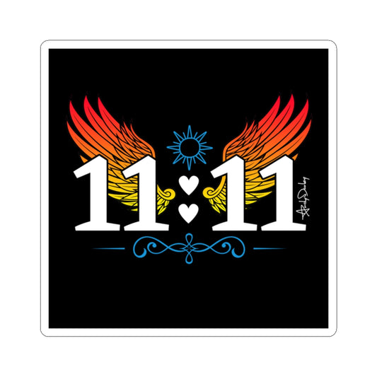 11:11 Angel Wings Die-Cut Sticker