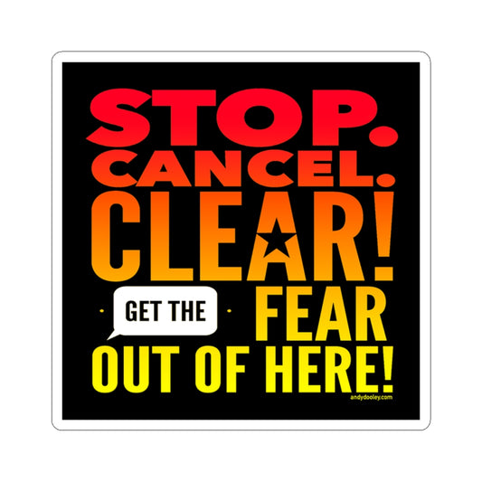 Stop. Cancel. Clear! Die-Cut Stickers