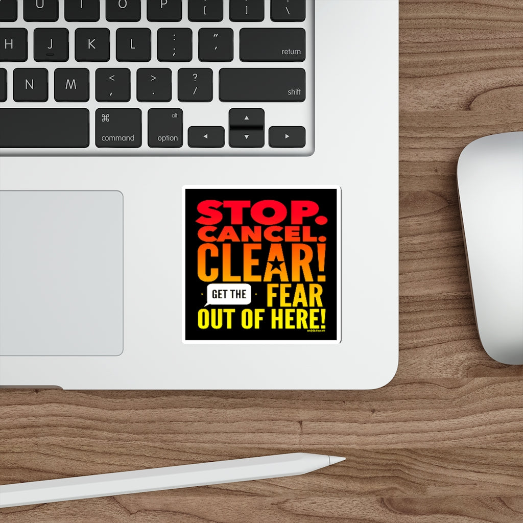 Stop. Cancel. Clear! Die-Cut Stickers